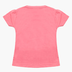 Girls Half Sleeves T-Shirt - Light Pink, Girls T-Shirts, Chase Value, Chase Value
