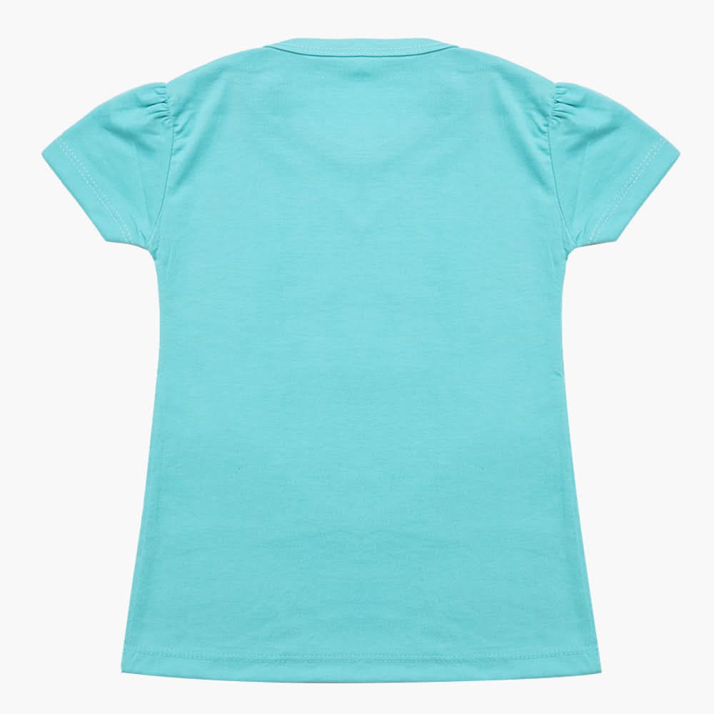 Girls Half Sleeves T-Shirt - Light Blue, Girls T-Shirts, Chase Value, Chase Value