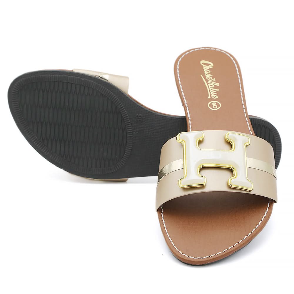 Women's Slipper - Golden, Women, Slippers, Chase Value, Chase Value
