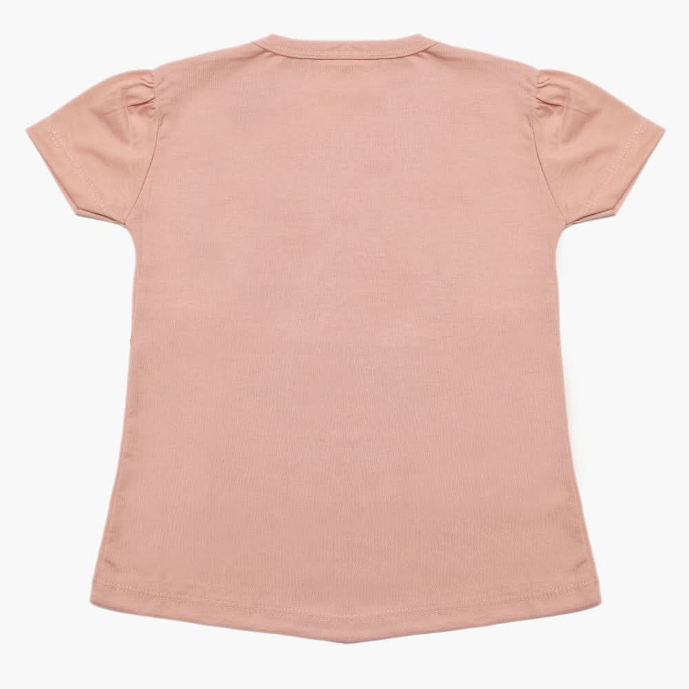 Girls Half Sleeves T-Shirt - T-Pink, Girls T-Shirts, Chase Value, Chase Value