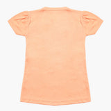 Girls Half Sleeves T-Shirt - Peach, Girls T-Shirts, Chase Value, Chase Value