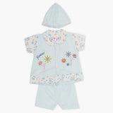 Newborn Girls Half Sleeves Suit - Light Blue, Newborn Girls Sets & Suits, Chase Value, Chase Value