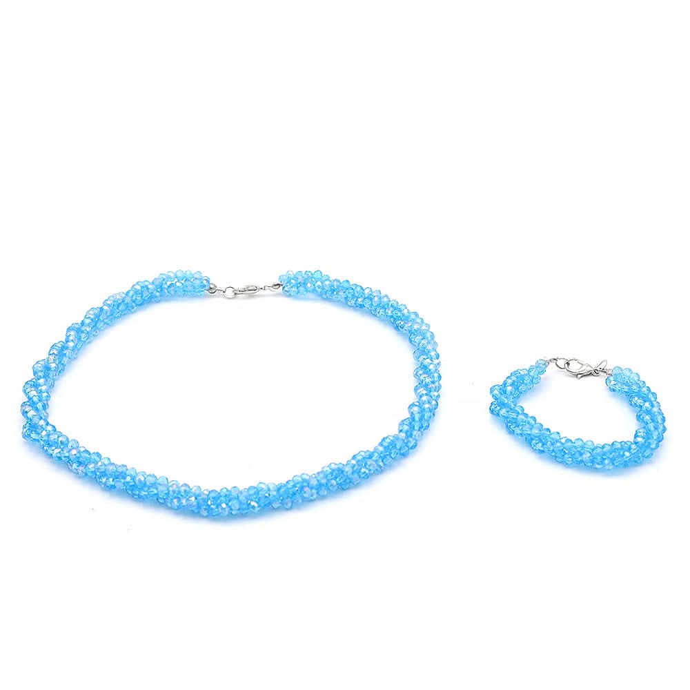 Girls Crystal Mala - Blue, Kids, Necklace And Chains, Chase Value, Chase Value