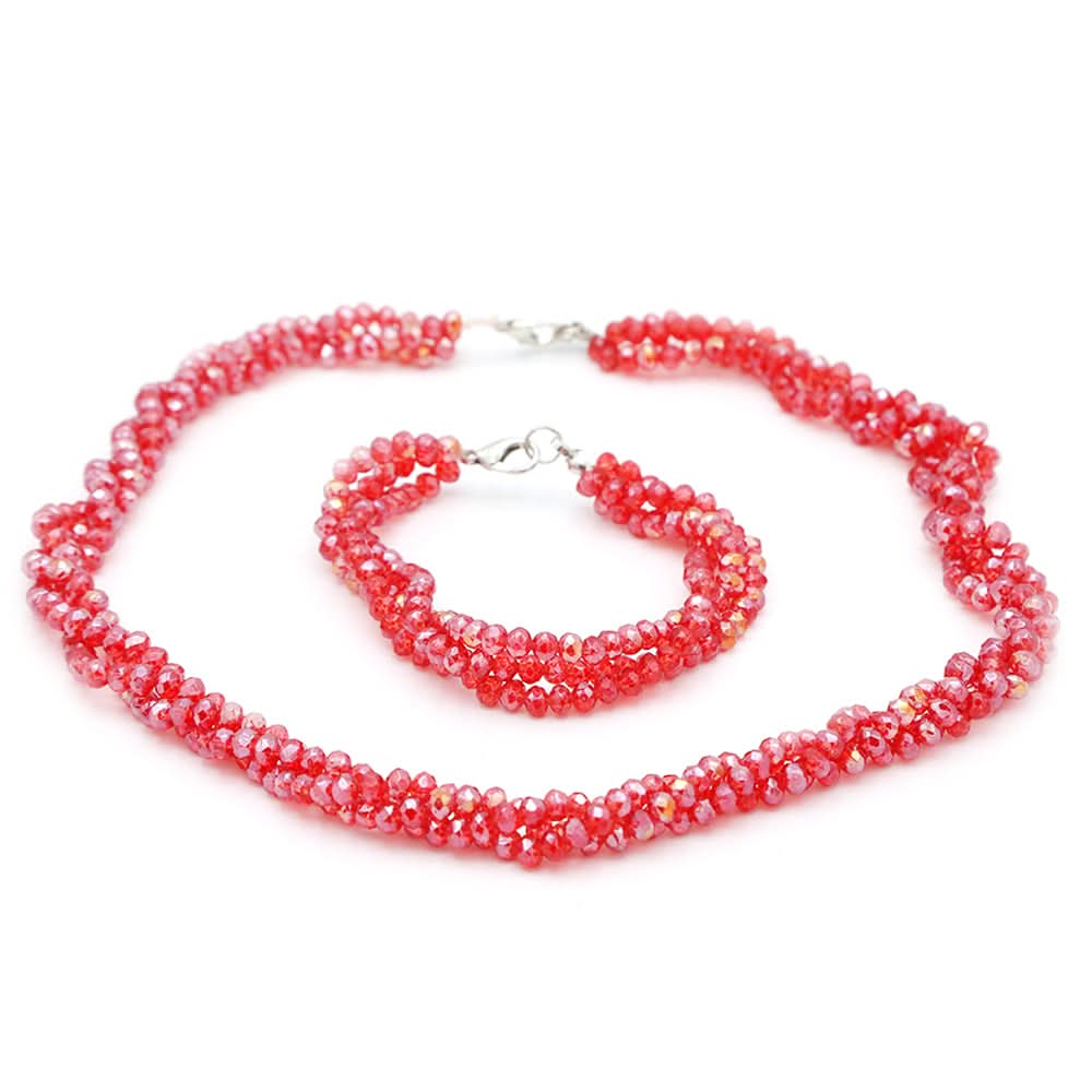 Girls Crystal Mala - Red, Kids, Necklace And Chains, Chase Value, Chase Value
