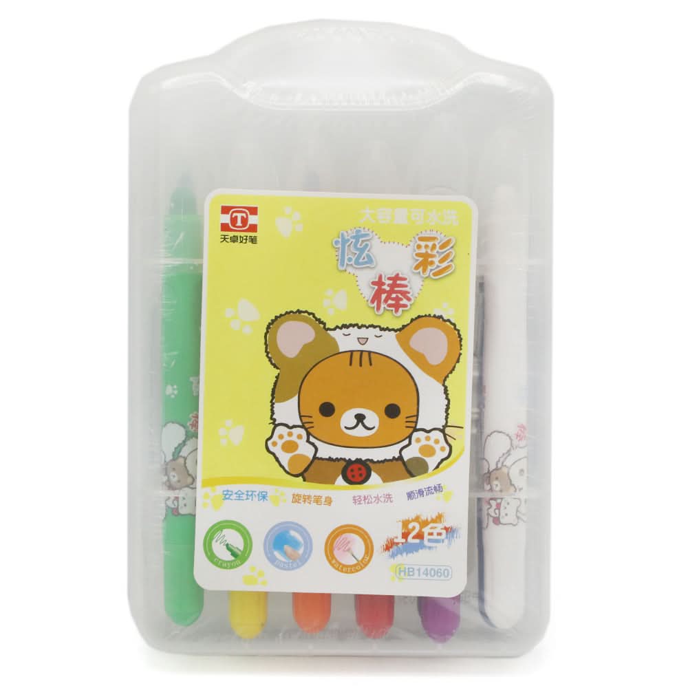 Twistable Oil Pastel 12 Color - Multi, Pencil Boxes & Stationery Sets, Chase Value, Chase Value
