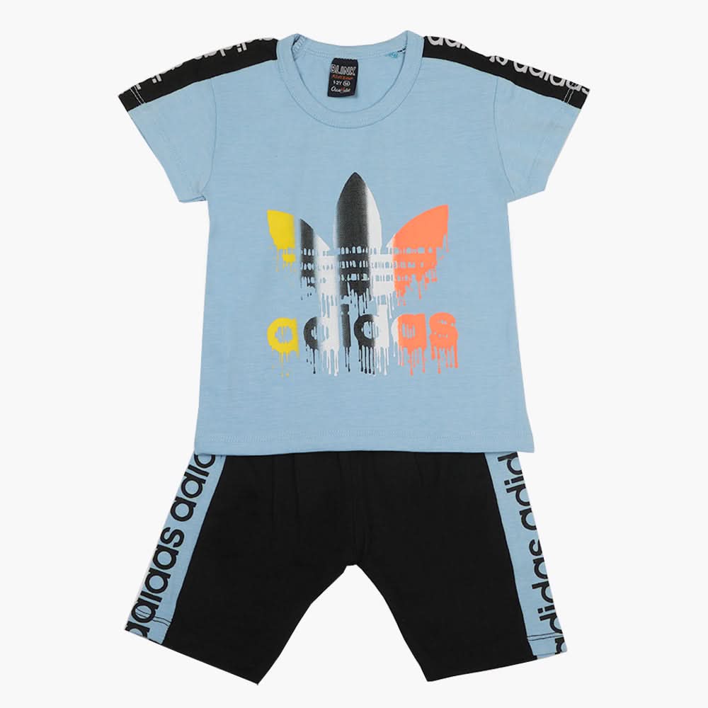 Boys Half Sleeves Suit - Light Blue, Boys Sets & Suits, Chase Value, Chase Value