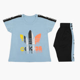 Boys Half Sleeves Suit - Light Blue, Boys Sets & Suits, Chase Value, Chase Value
