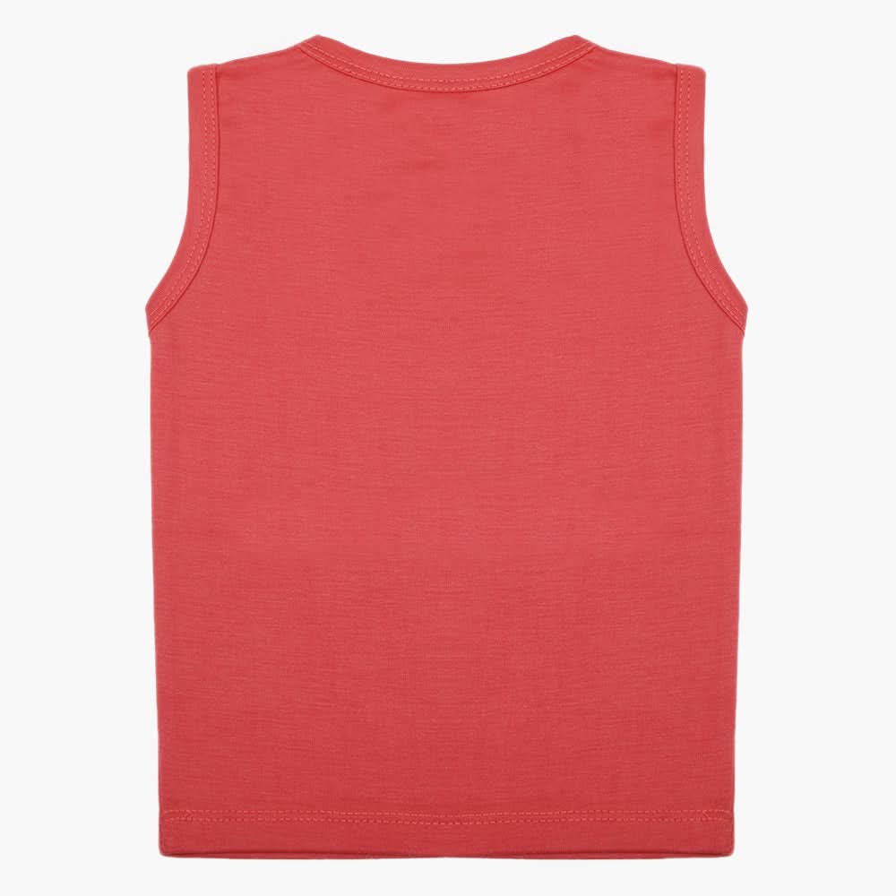 Boys Sando T-Shirt - Peach, Boys T-Shirts, Chase Value, Chase Value