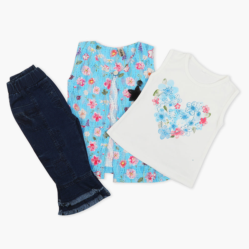 Girls Pant Suit - Blue, Girls Suits, Chase Value, Chase Value