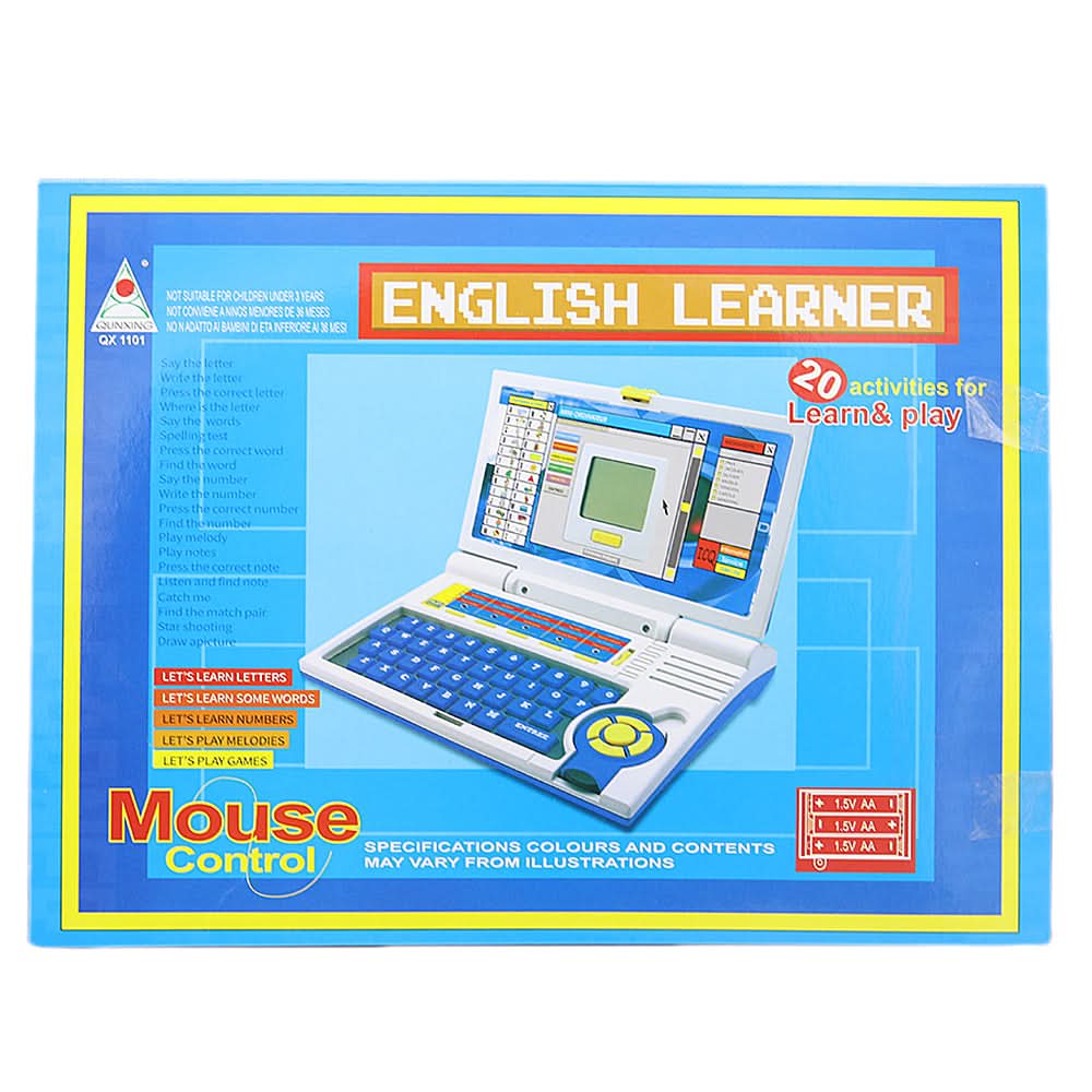 Blue Laptop Qx1101e - Blue, Kids, Educational Toys, Chase Value, Chase Value