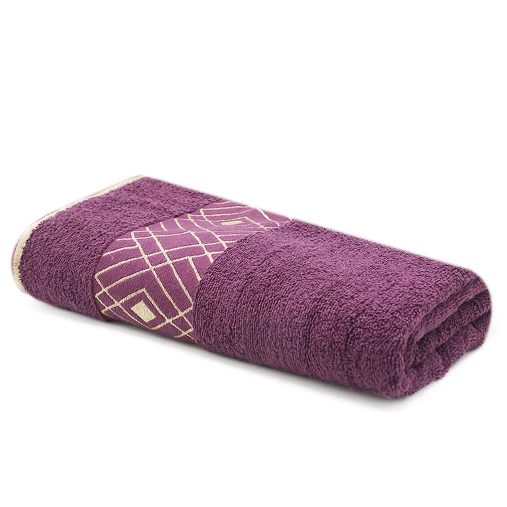 Bath Towel Greek Border - Purple, Home & Lifestyle, Bath Towels, Chase Value, Chase Value