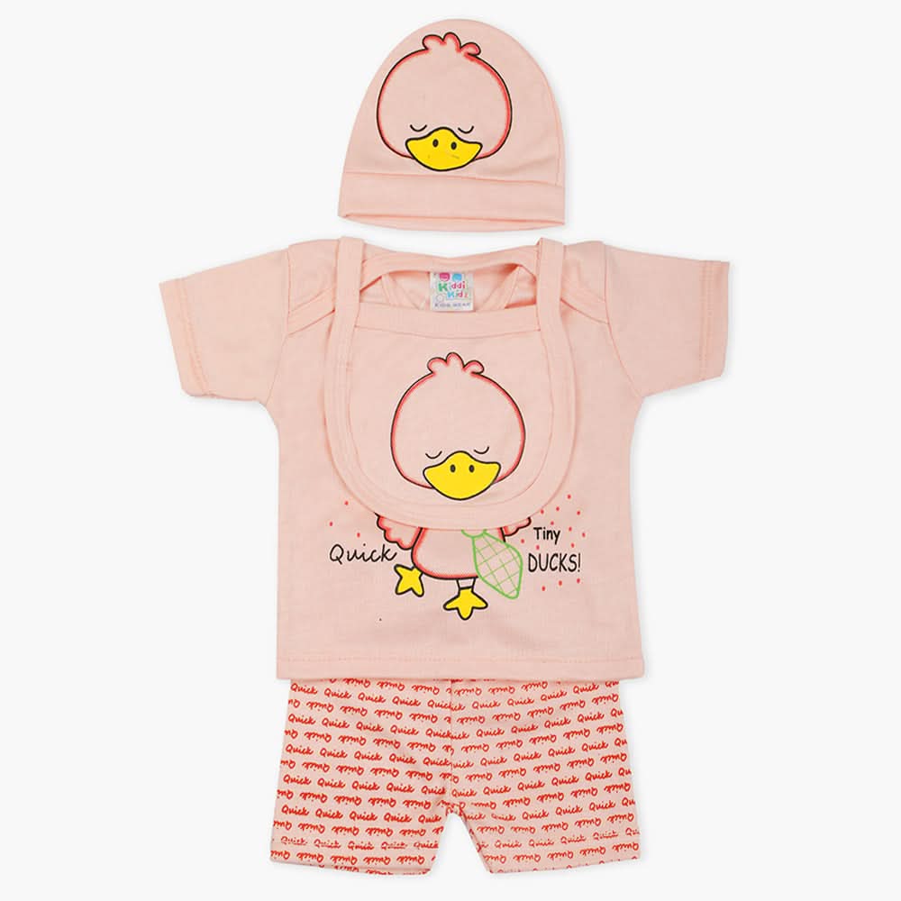 Newborn Boys Half Sleeves Suit - Peach, Newborn Boys Sets & Suits, Chase Value, Chase Value