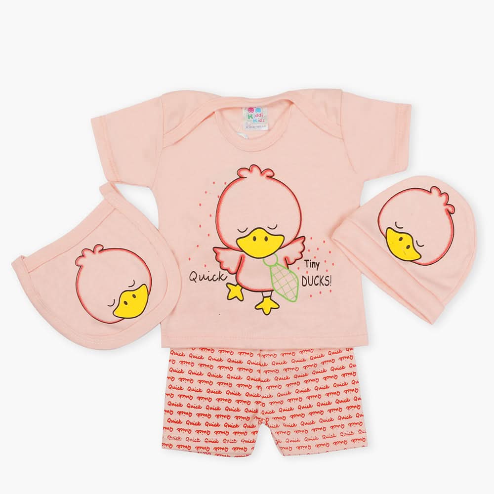 Newborn Boys Half Sleeves Suit - Peach, Newborn Boys Sets & Suits, Chase Value, Chase Value