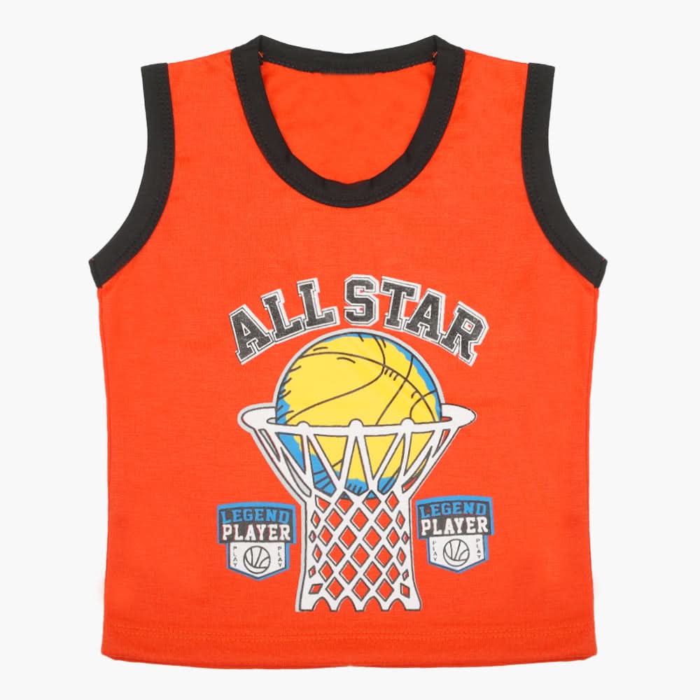 Boys Sando T-Shirt - Orange, Boys T-Shirts, Chase Value, Chase Value