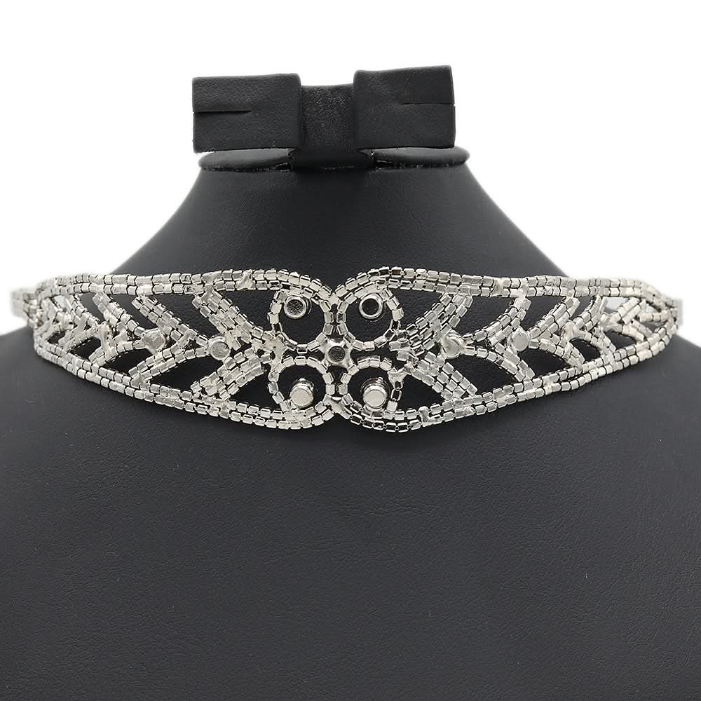 Women's Choker Set-Silver-B, Women, Jewellery Set, Chase Value, Chase Value