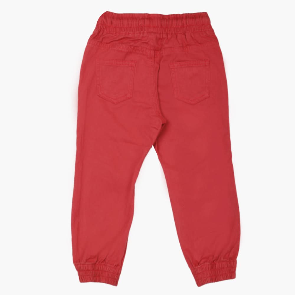 Boys Cotton Jogger Pant - Red, Boys Pants, Chase Value, Chase Value