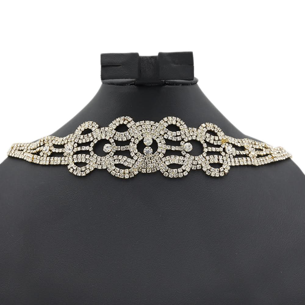 Women's Choker Set-Golden-C, Women, Jewellery Set, Chase Value, Chase Value