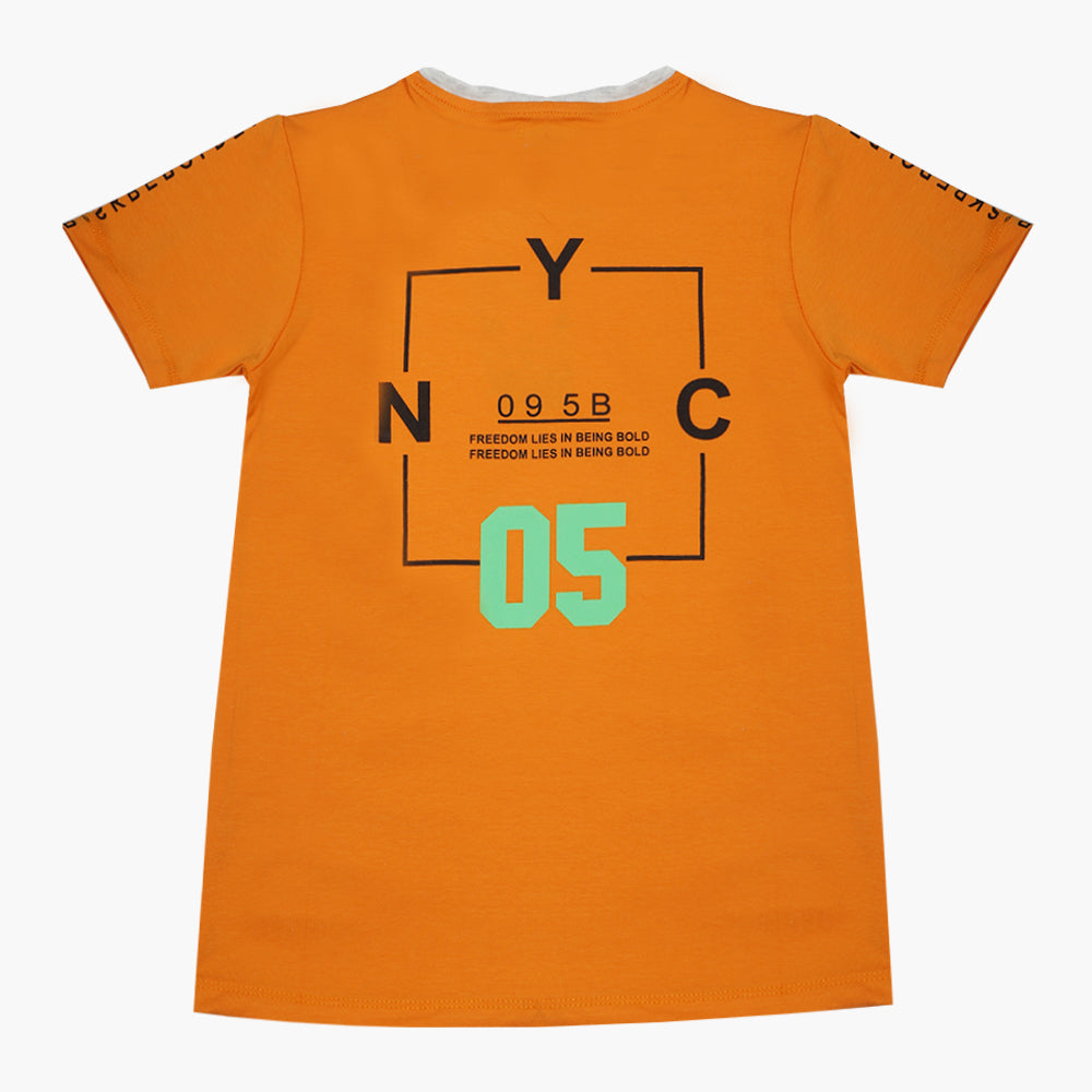 Eminent Boys Half Sleeves T-Shirt - Mustard, Boys T-Shirts, Eminent, Chase Value