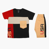 Boys Half Sleeves Suit - Black, Boys Sets & Suits, Chase Value, Chase Value