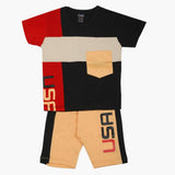 Boys Half Sleeves Suit - Black, Boys Sets & Suits, Chase Value, Chase Value