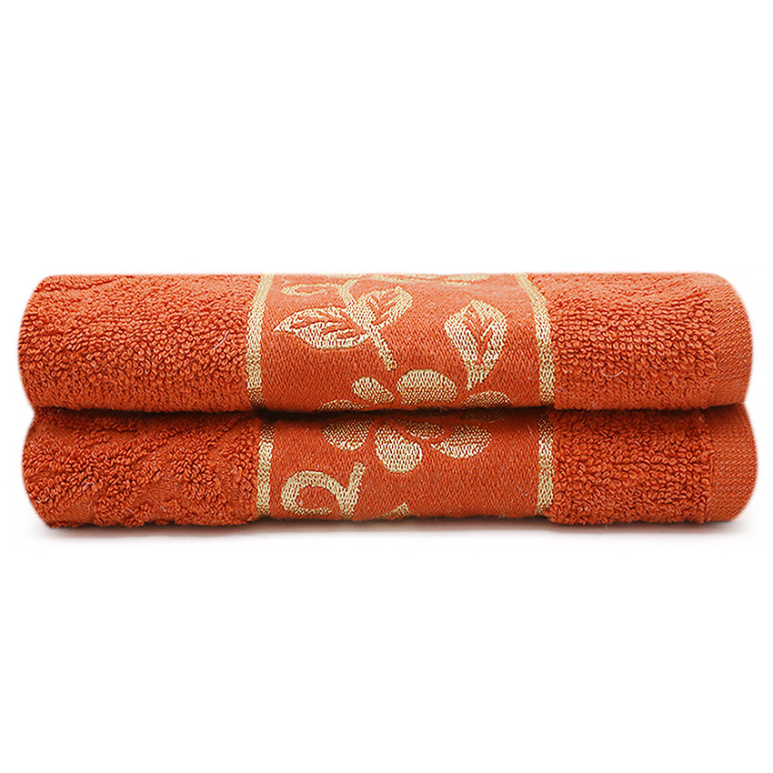 Embossed Flower Face Towels - Rust, Home & Lifestyle, Face Towels, Chase Value, Chase Value