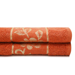 Embossed Flower Face Towels - Rust, Home & Lifestyle, Face Towels, Chase Value, Chase Value