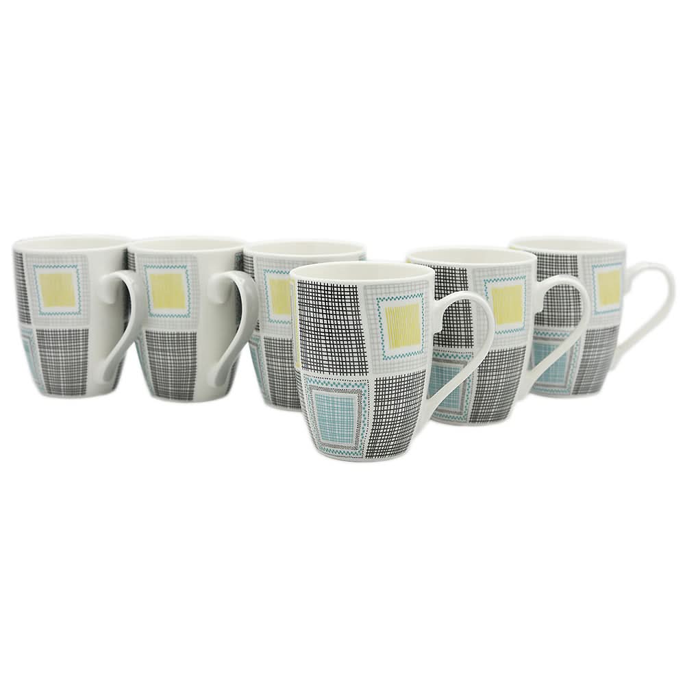 New Bone China Mug 6 Pieces Set - Multi, Home & Lifestyle, Glassware & Drinkware, Chase Value, Chase Value