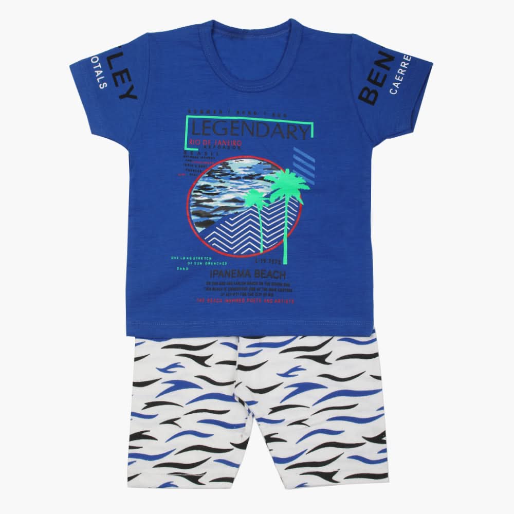 Boys Half Sleeves Suit - Royal Blue, Boys Sets & Suits, Chase Value, Chase Value
