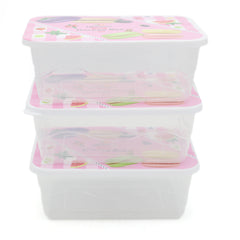 Storage Box 3 Pcs Set - Pink, Home & Lifestyle, Storage Boxes, Chase Value, Chase Value
