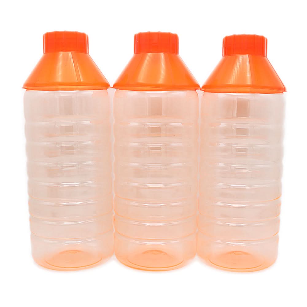 Glassy Water Bottle 3 Pcs - Orange, Home & Lifestyle, Glassware & Drinkware, Chase Value, Chase Value