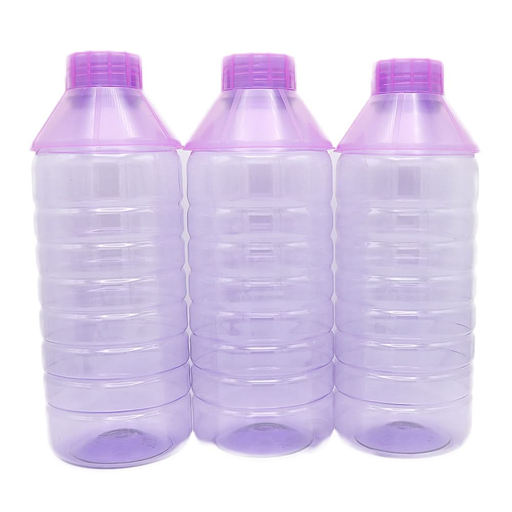 Glassy Water Bottle 3 Pcs - Purple, Home & Lifestyle, Glassware & Drinkware, Chase Value, Chase Value