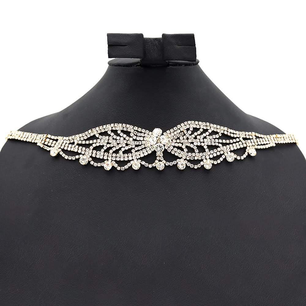Women's Choker Set-Golden-J, Women, Jewellery Set, Chase Value, Chase Value