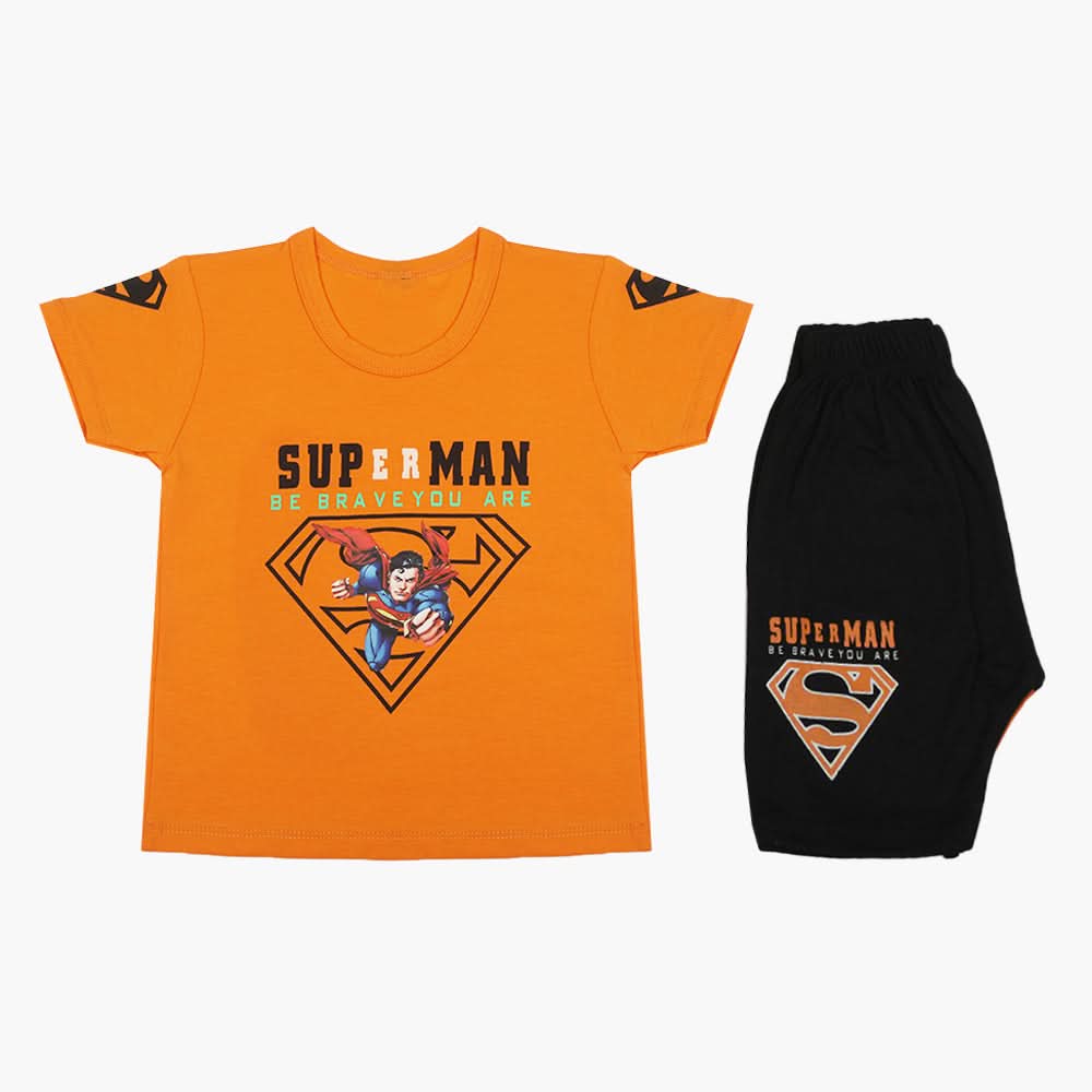 Boys Half Sleeves Suit - Orange, Boys Sets & Suits, Chase Value, Chase Value