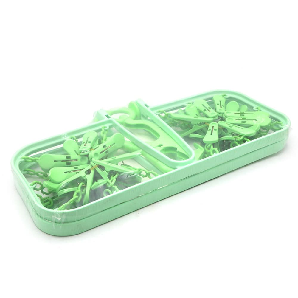 China Cloth Hanger 28Pcs - Green, Home & Lifestyle, Accessories, Chase Value, Chase Value