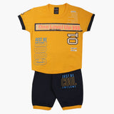 Boys Half Sleeves Suit - Mustard, Boys Sets & Suits, Chase Value, Chase Value