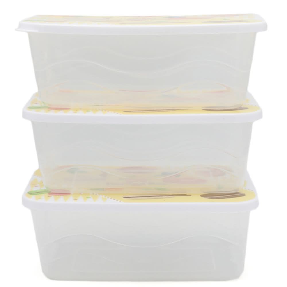 Storage Box 3 Pcs Set - Yellow, Home & Lifestyle, Storage Boxes, Chase Value, Chase Value