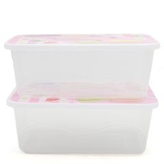 Storage Box 2 Pcs Set - Pink, Home & Lifestyle, Storage Boxes, Chase Value, Chase Value