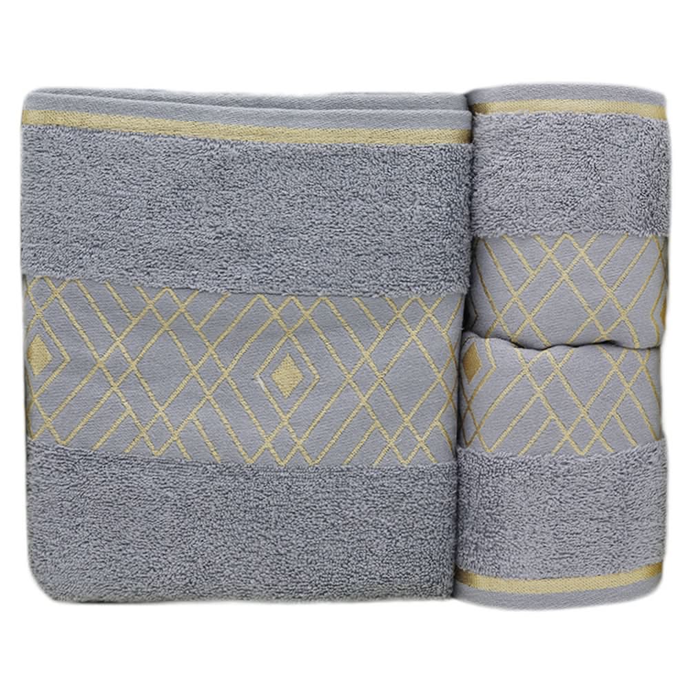 Towel Set 3 Pcs C.T - Grey, Home & Lifestyle, Bath Towels, Chase Value, Chase Value