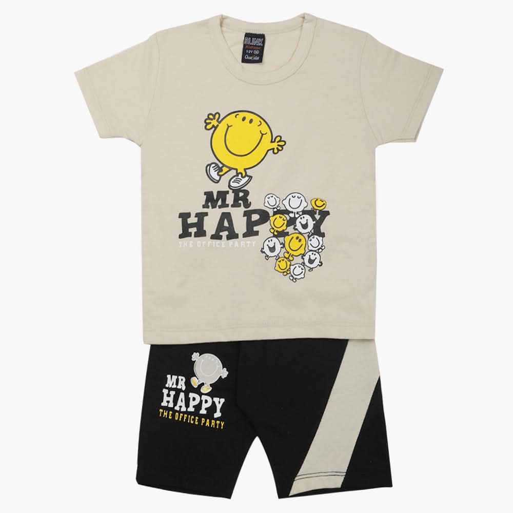 Boys Half Sleeves Suit - Beige, Boys Sets & Suits, Chase Value, Chase Value