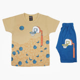 Boys Half Sleeves Suit - Light Brown, Boys Sets & Suits, Chase Value, Chase Value