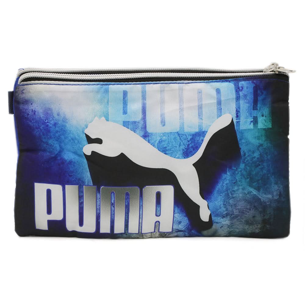 Pencil Pouch Two Zipper - Blue, Kids, Pencil Boxes And Stationery Sets, Chase Value, Chase Value