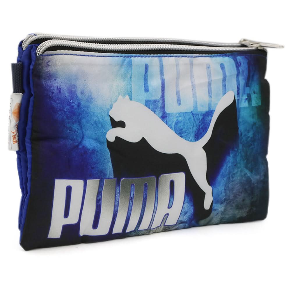 Pencil Pouch Two Zipper - Blue, Kids, Pencil Boxes And Stationery Sets, Chase Value, Chase Value