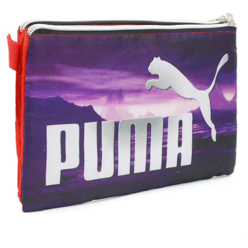 Pencil Pouch Two Zipper - Red, Kids, Pencil Boxes And Stationery Sets, Chase Value, Chase Value