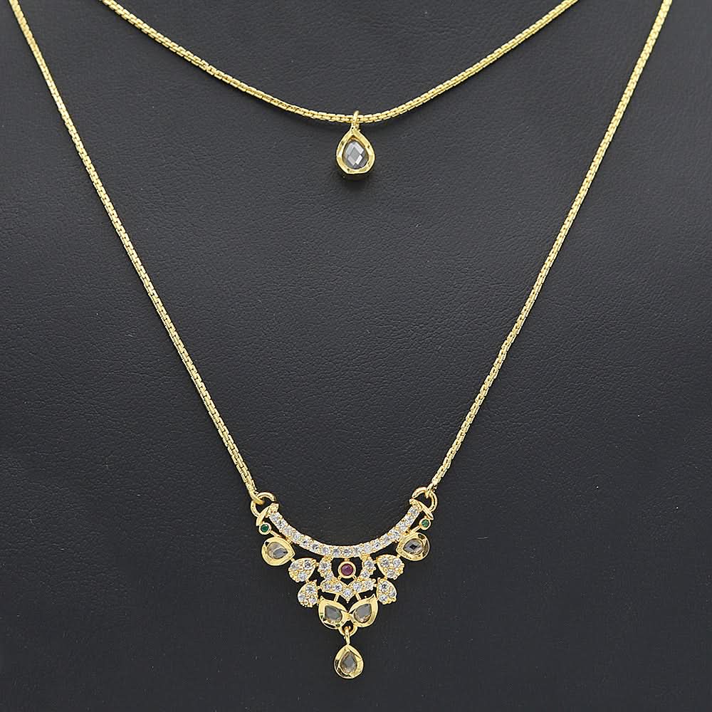 Women's American Diamond Jewelry Set - Golden, Women, Jewellery Set, Chase Value, Chase Value