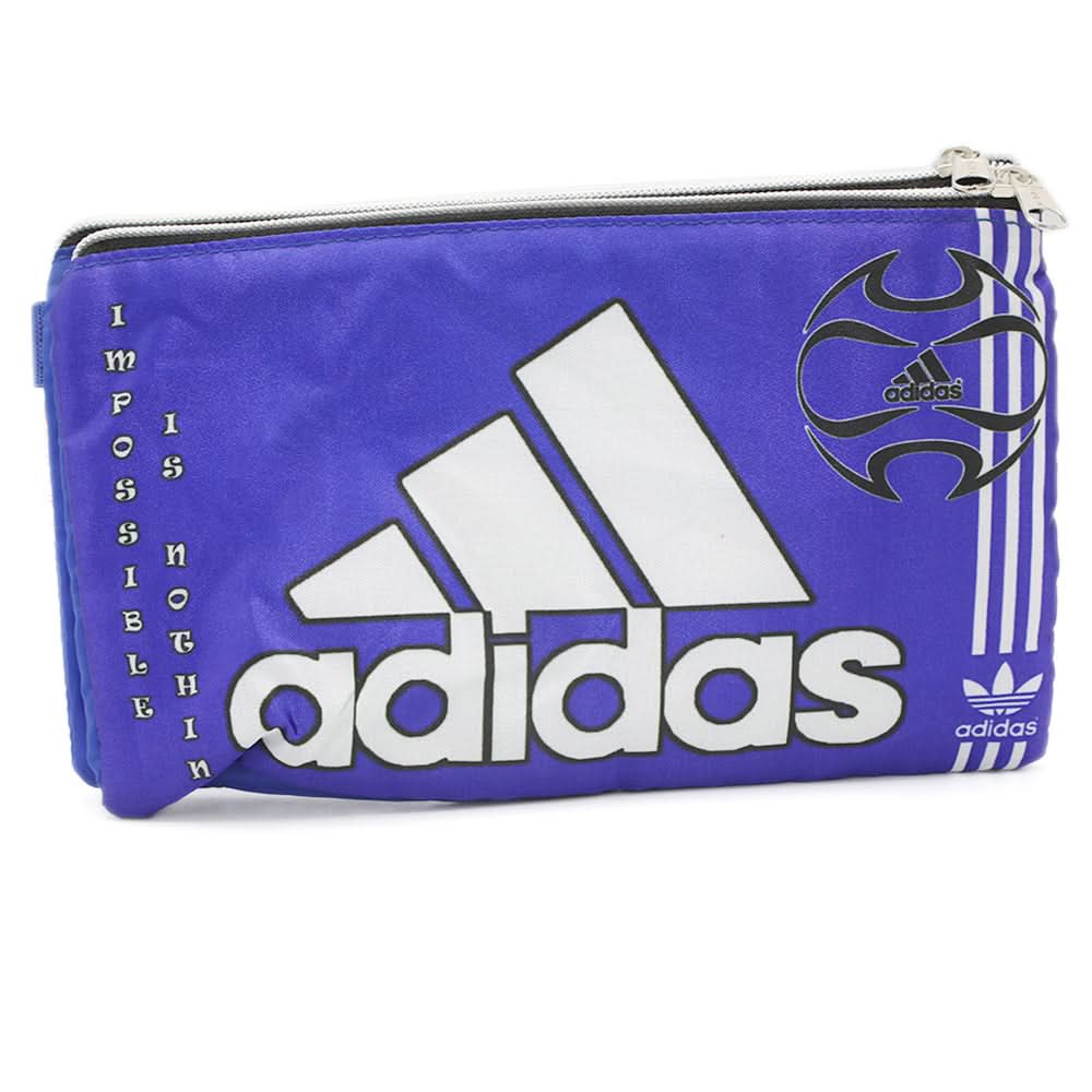 Pencil Pouch Two Zipper - Blue, Kids, Pencil Boxes And Stationery Sets, Chase Value, Chase Value