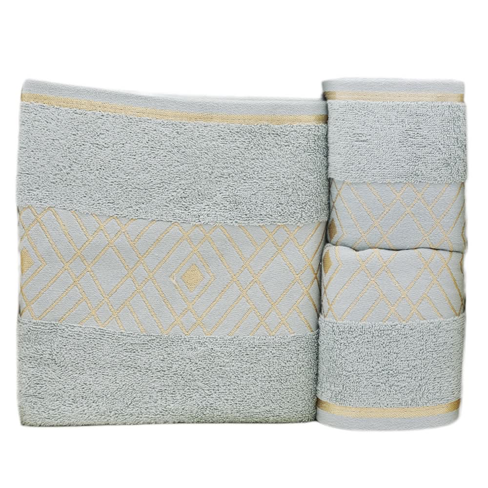 Towel Set 3 Pcs C.T - Cyan, Home & Lifestyle, Bath Towels, Chase Value, Chase Value