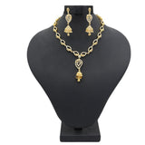 Women's American Diamond Necklace Set - Golden, Women, Jewellery Set, Chase Value, Chase Value