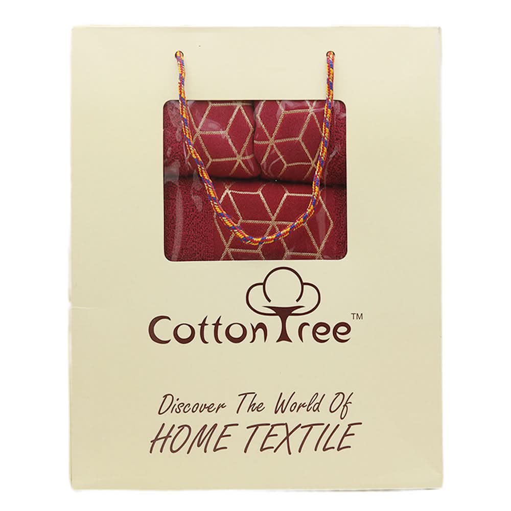 Towel Set 3 Pcs C.T - Maroon, Home & Lifestyle, Bath Towels, Chase Value, Chase Value