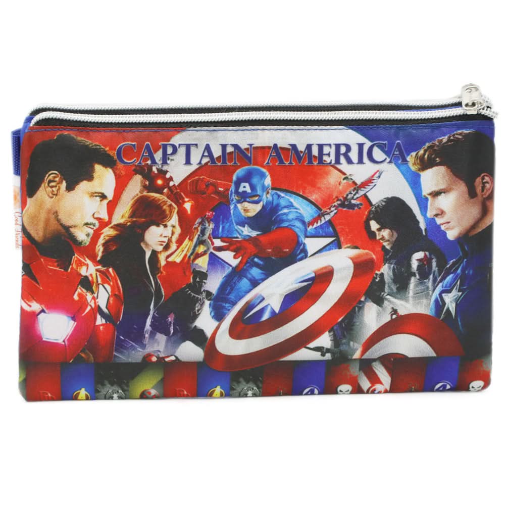 Pencil Pouch Two Zipper - Blue, Kids, Pencil Boxes And Stationery Sets, Chase Value, Chase Value