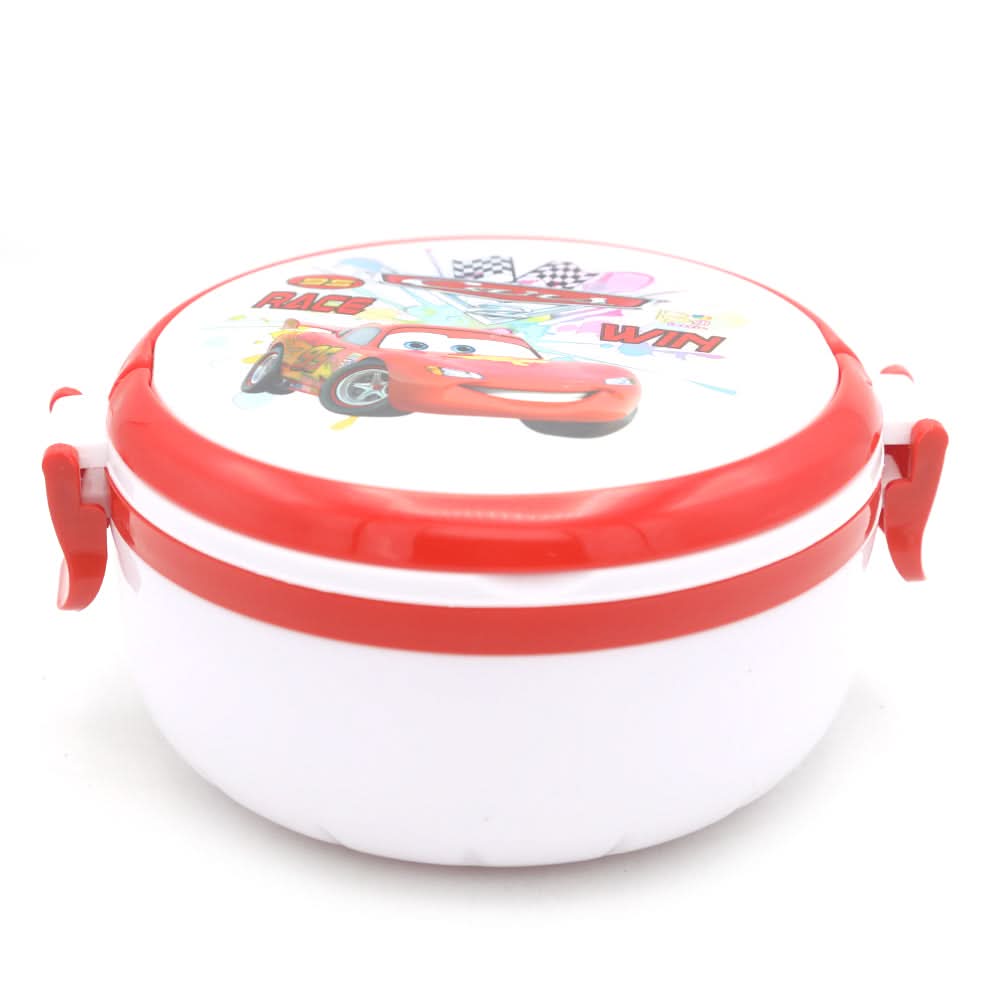 Joy Lunch Box With Spoon - Red & White, Kids, Tiffin Boxes And Bottles, Chase Value, Chase Value